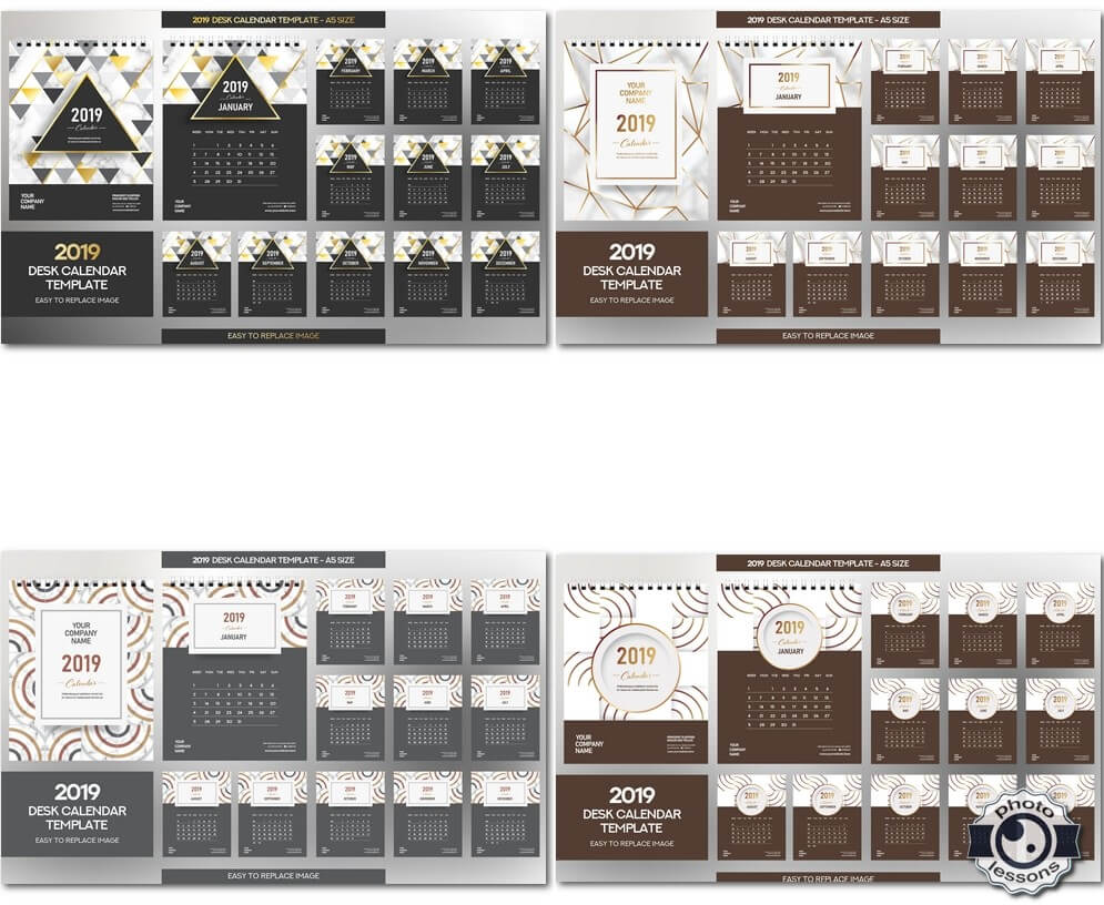 Настольный календарь за 2019 год в векторе # 8