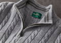 cashmere zip jumper in grey