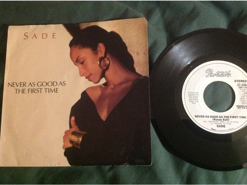 Sade - Never As Good As The First Time Epic Records Promo Remix 45 Edit/LP Version NM With Sleeve