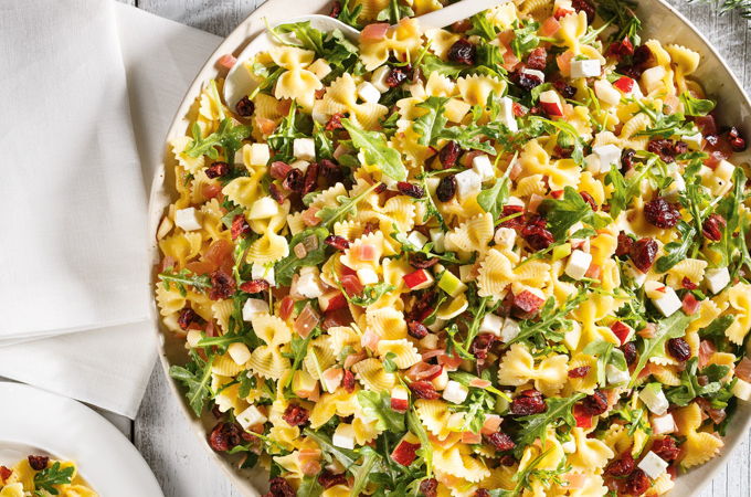 Farfalle Salad with Apple, Cranberry  and Feta