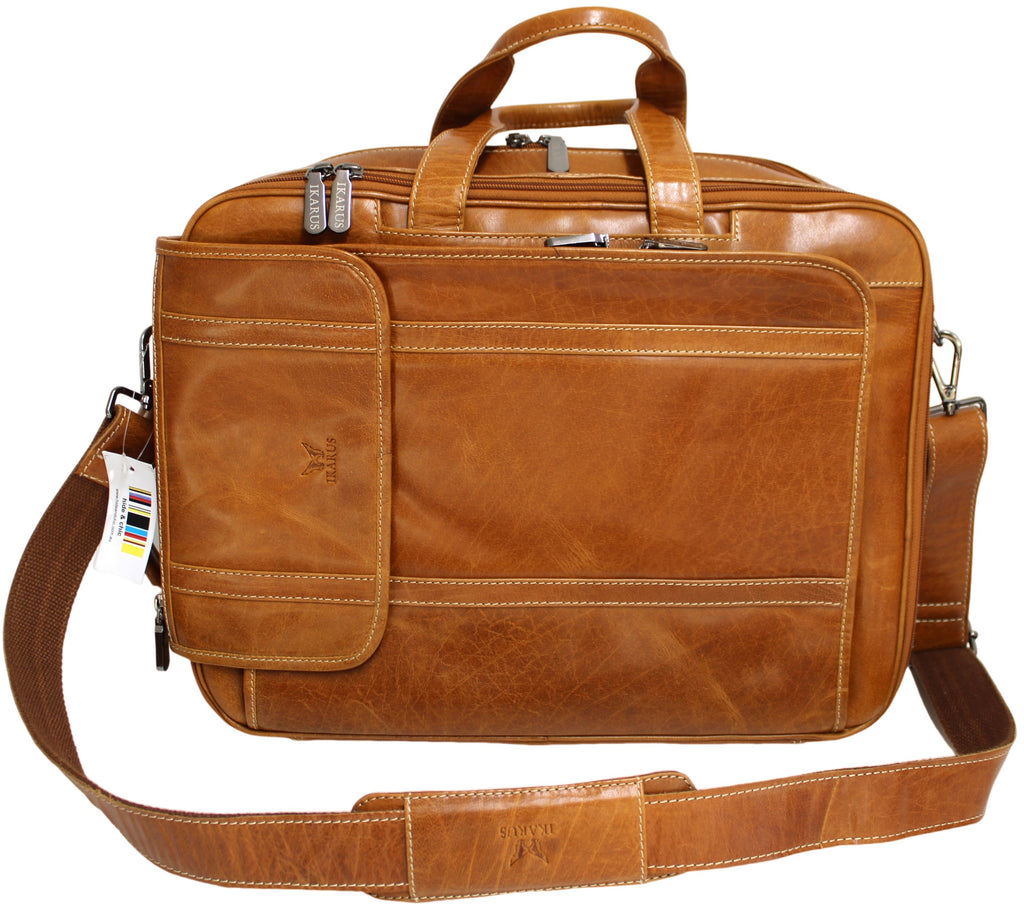 Quality Full Grain Leather Travel Bag / Briefcase Doubles as Backpack - Image 14