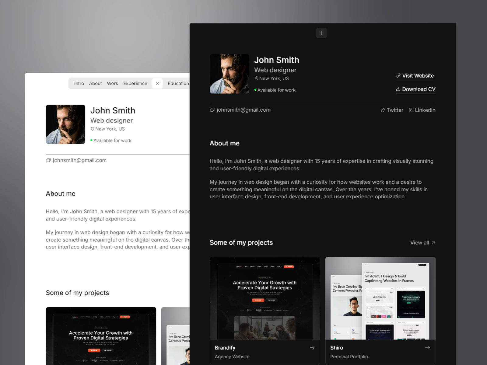 Step: Free Portfolio Website Template by Thaer Swailem — Framer Marketplace