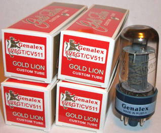 Genelax Gold Lion, 6V6GT/CV511 tubes, matched quads, br...