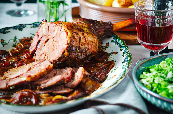 Greek-Style Roast Leg of Lamb