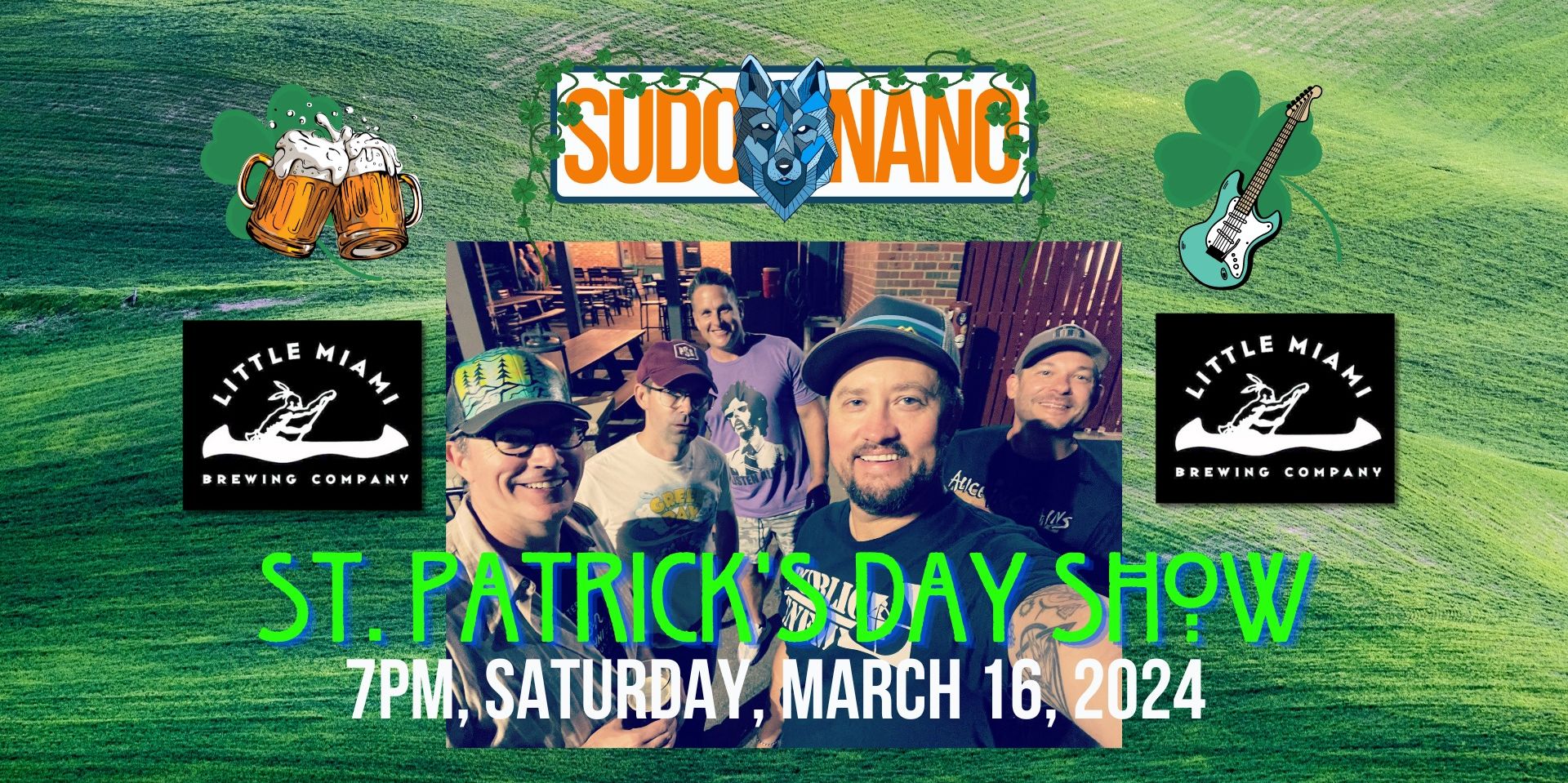 Sudo Nano St. Patty's Day Celebration Show at the Little Miami Brewing Company! promotional image