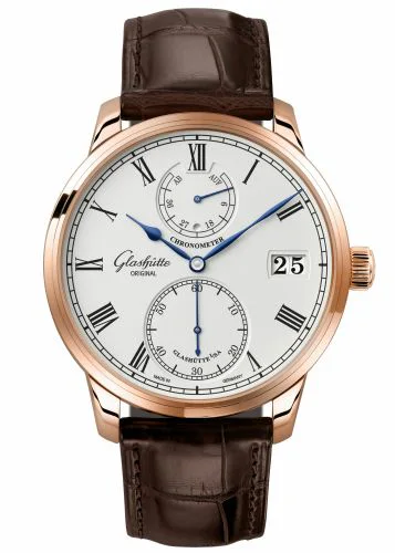 Senator Chronometer Red Gold / Silver / Alligator / Pin