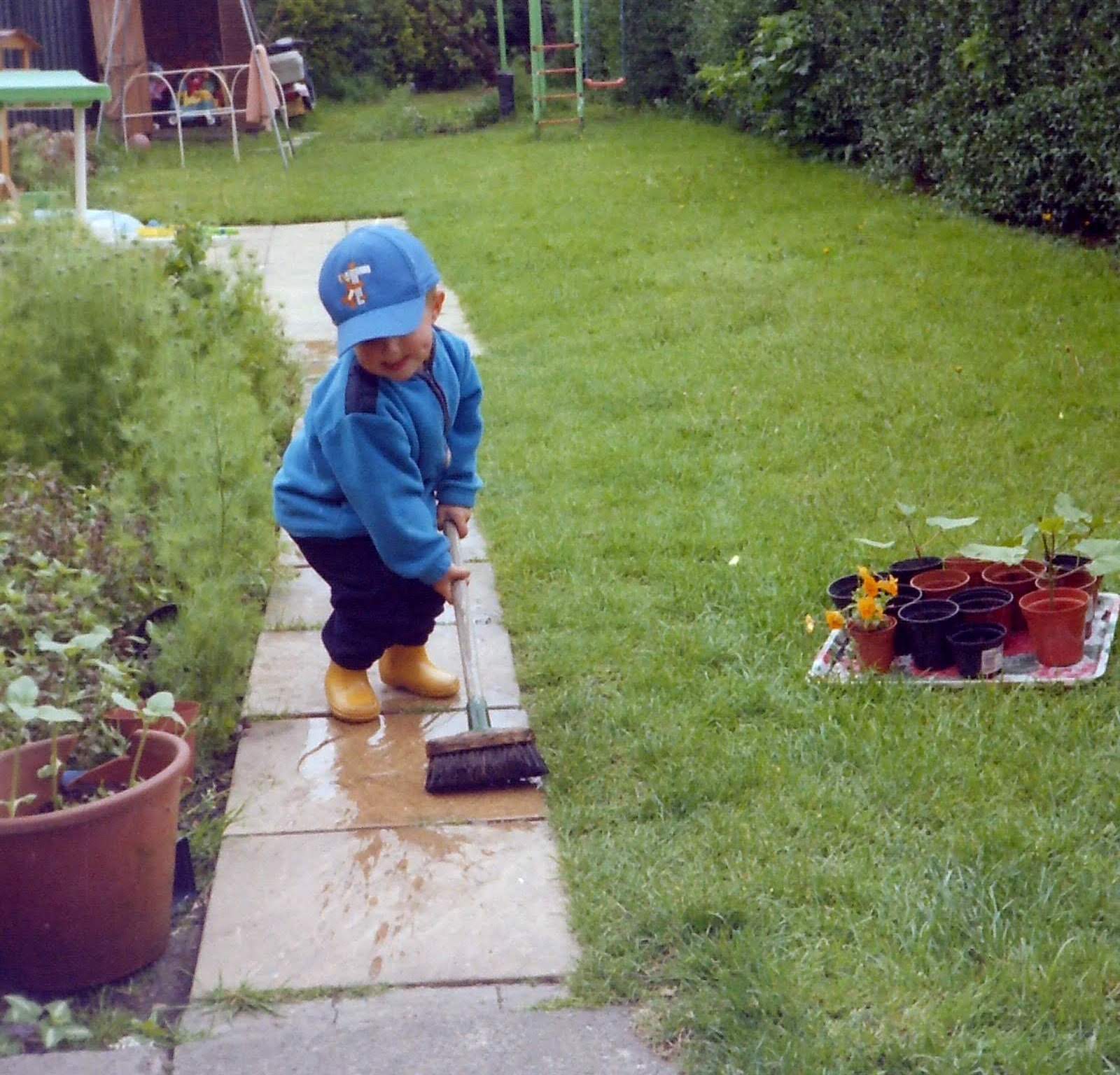 Me as a young child 'prepping to plant' (I have few current photos of me).