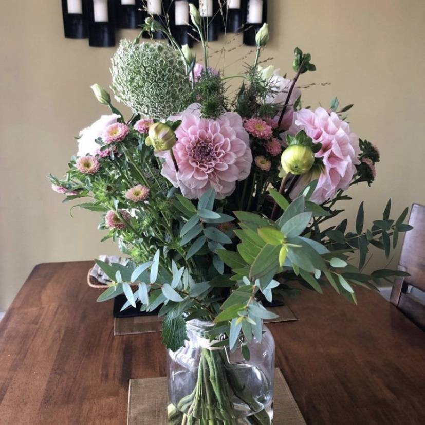 Bouquet Dalhias et dille