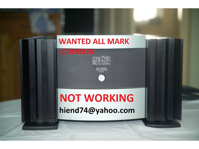 Mark levinson 390s 39 380s working or not working Wanted