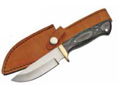 Pakkawood Handle Knife 8.75 Overall with Leather Sheath