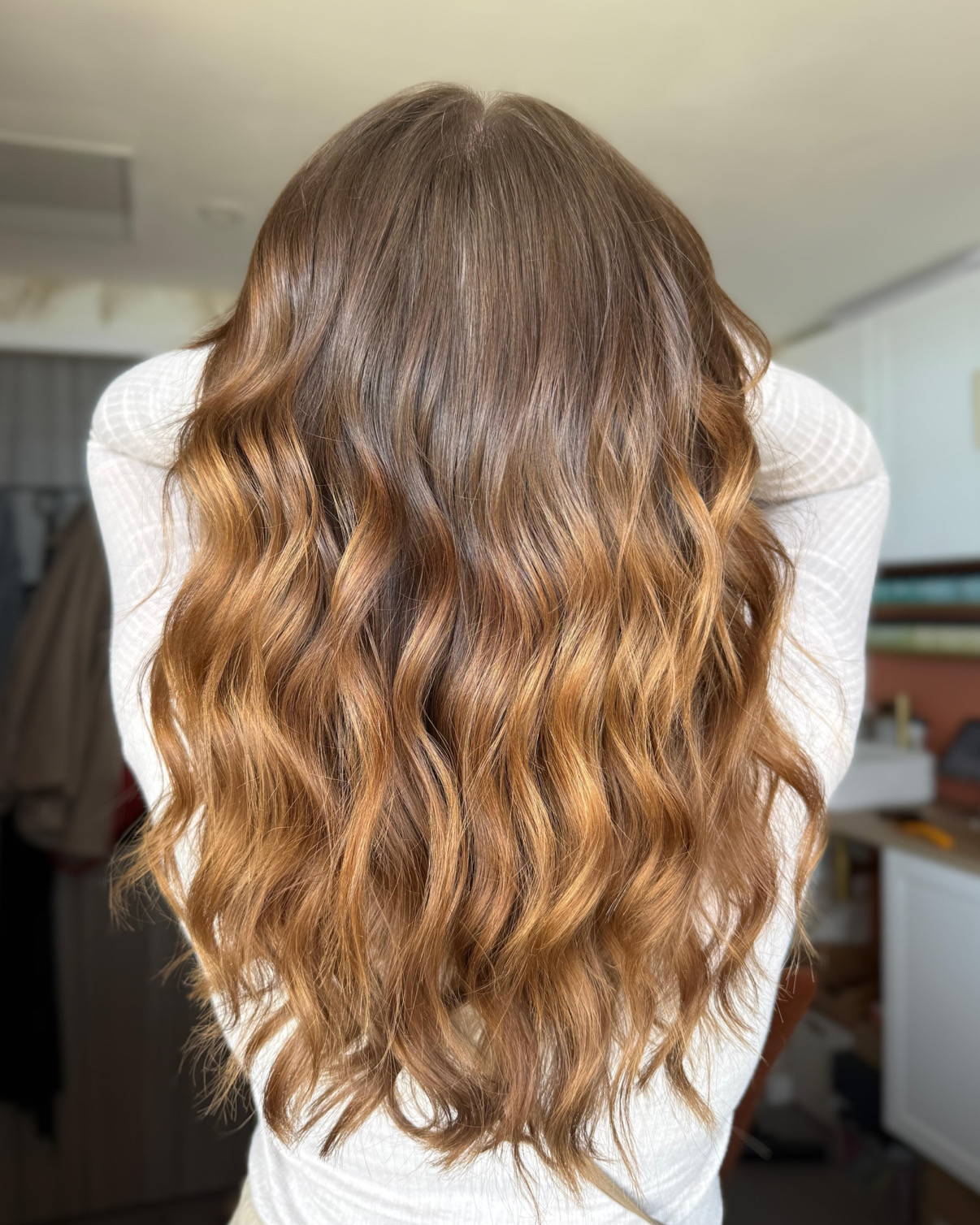 balayage miel caramel