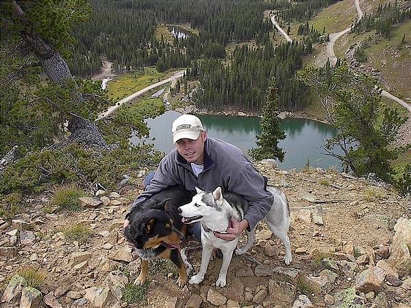 Me and my dogs out camping