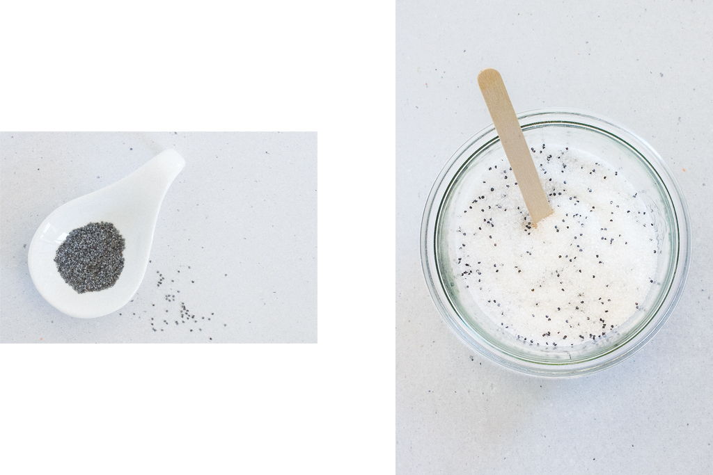 DIY Scrub Blaumohn Zucker