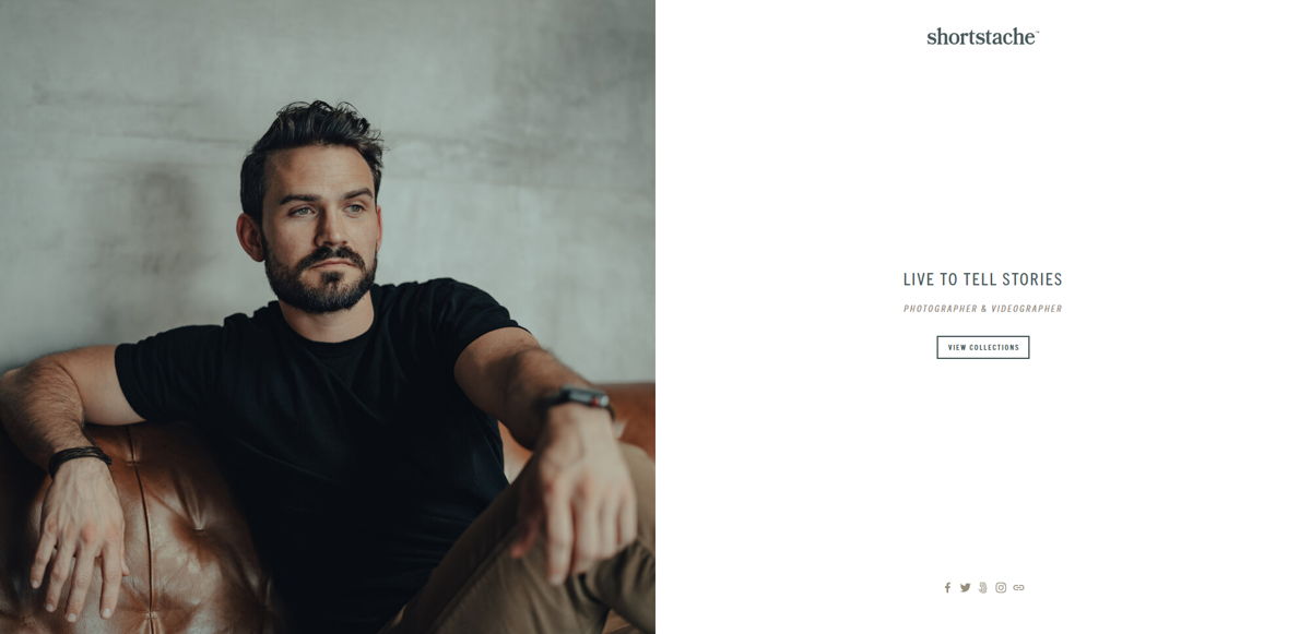 Screenshot of Shortstache, from the videography websites collection.