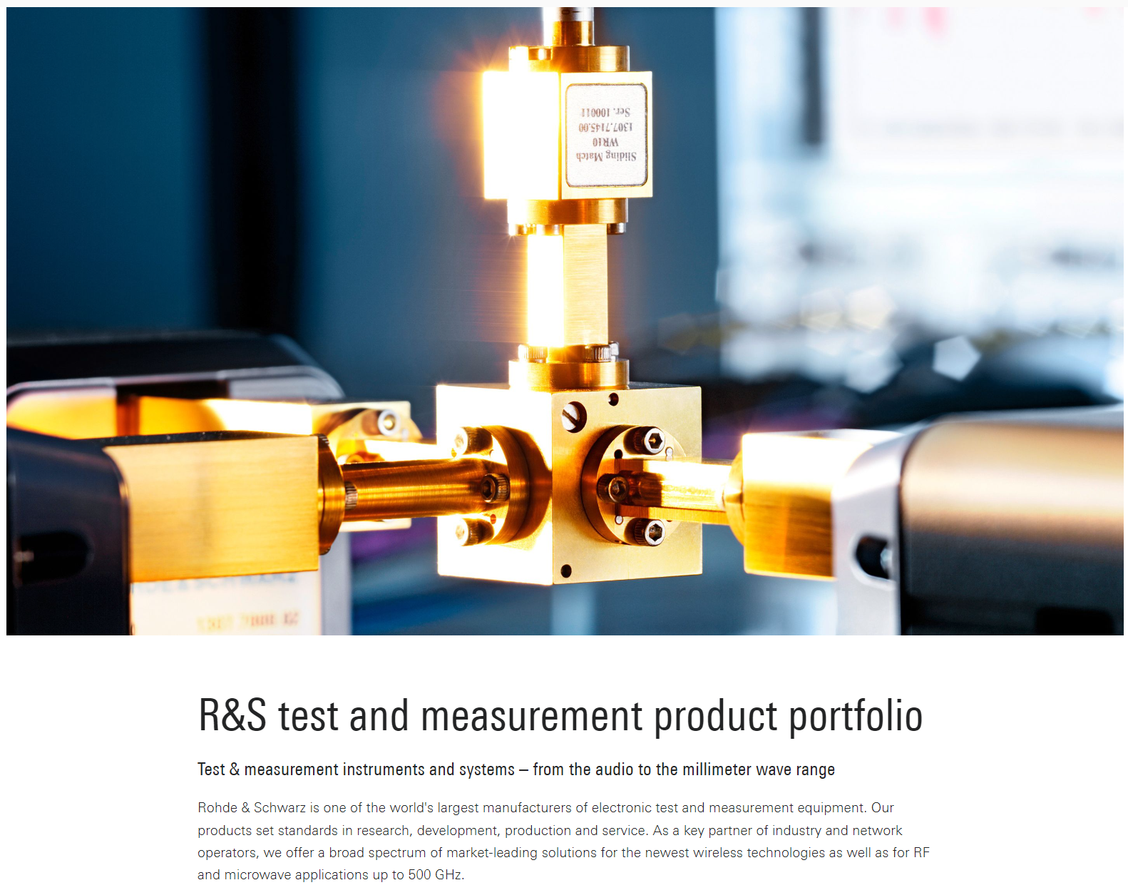 Rohde & Schwarz product / service