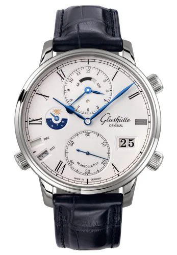 Senator Cosmopolite White Gold / Silver / Alligator / Folding
