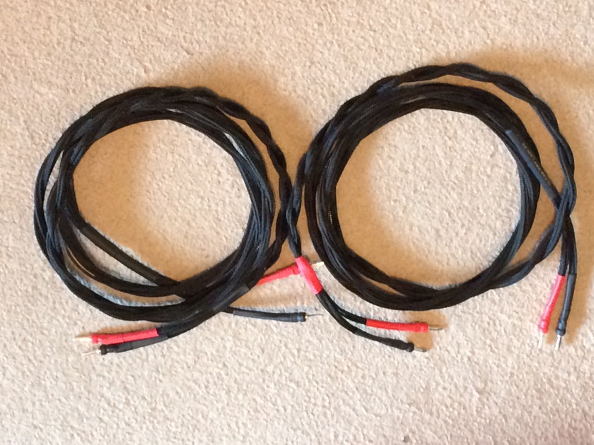 Clear Day Cables Solid Core 8ft Double Shotgun Banana to Banana - 8 ft. pair SOLID .999 silver core
