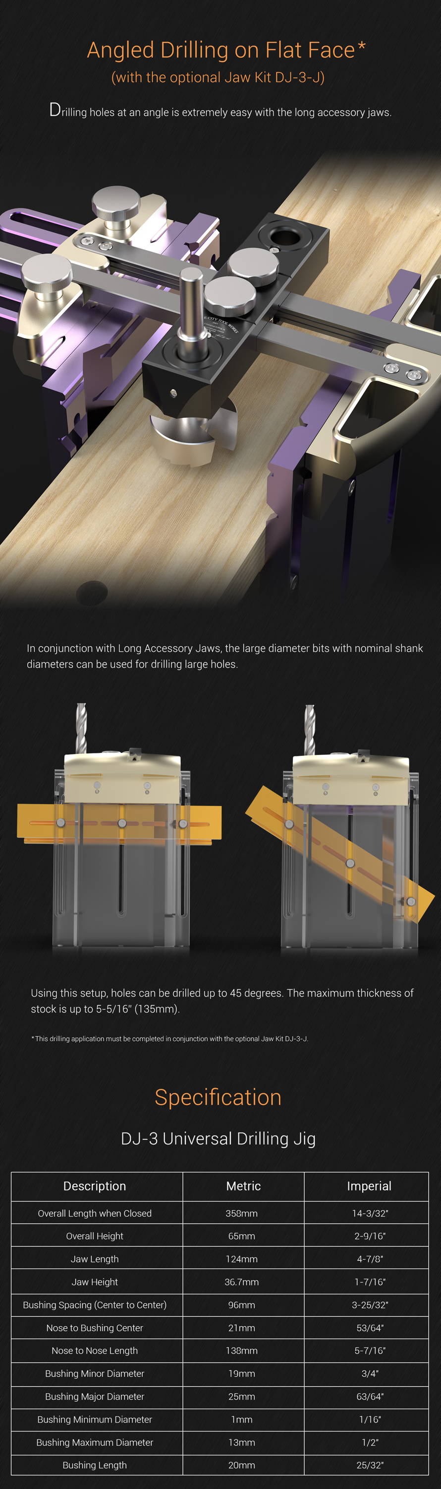 DJ-3 Universal Drilling Jig – Bridge City Tool Works
