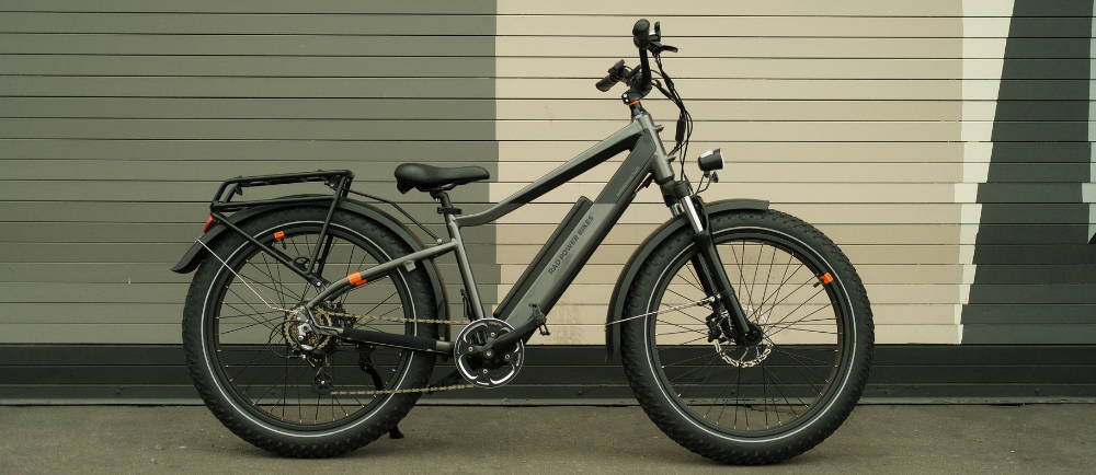 An electric bike hybrid cargo fat tire