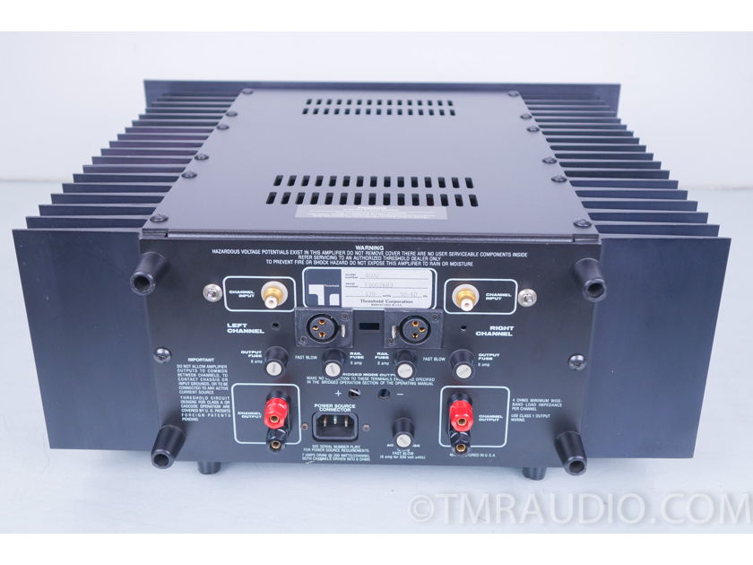 Threshold 4000 Power Amplifier updated to "E" Class Stasis; Factory Box