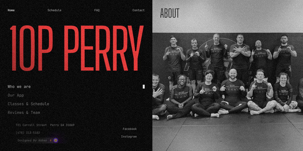 Screenshot of 10th Planet Perry , from the  framer websites collection.