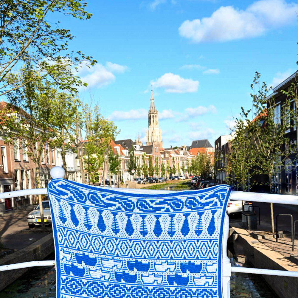 Delfts Blauwe Deken (Mozaïek Overlay)