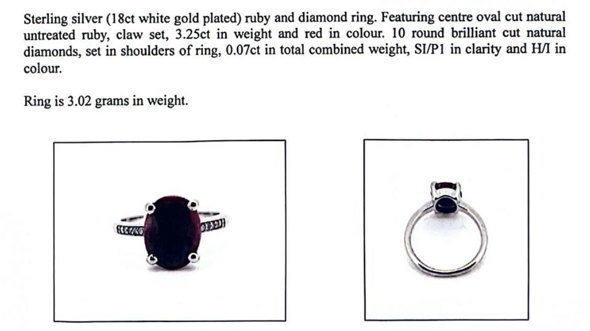 Natural Ruby & Diamond Ring (3.25ct)