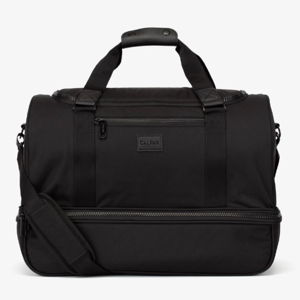 Stevyn Duffel Bag with Shoe Compartment in Black