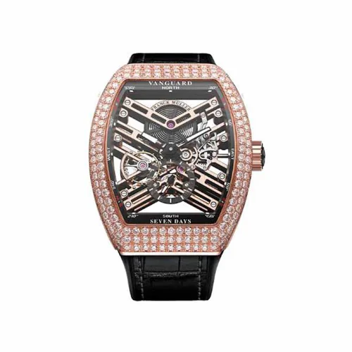 Franck Muller Vanguard Skeleton Rose Gold