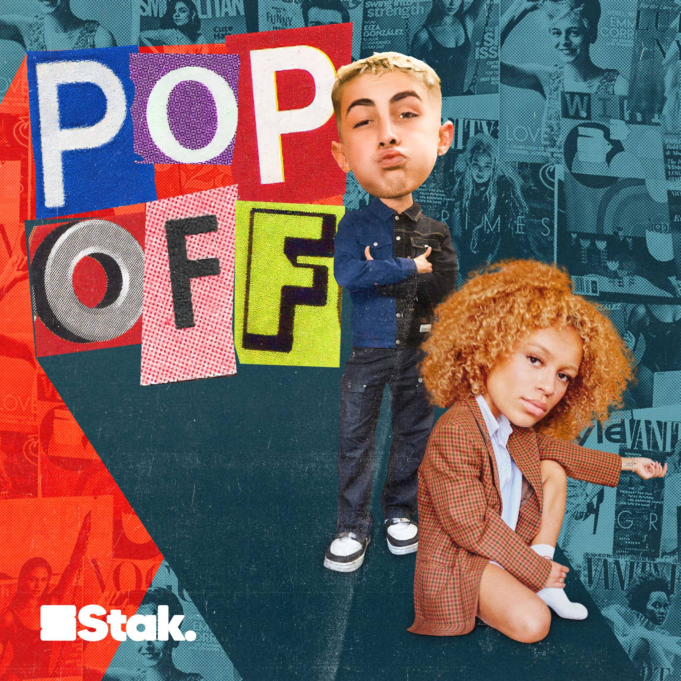 The artwork for the Pop Off podcast.