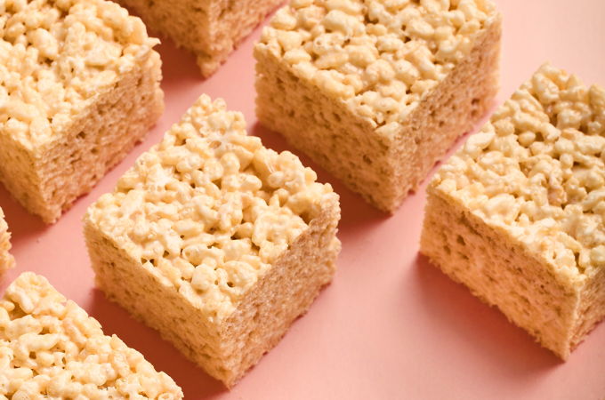 Rice Cereal and Marshmallow Squares