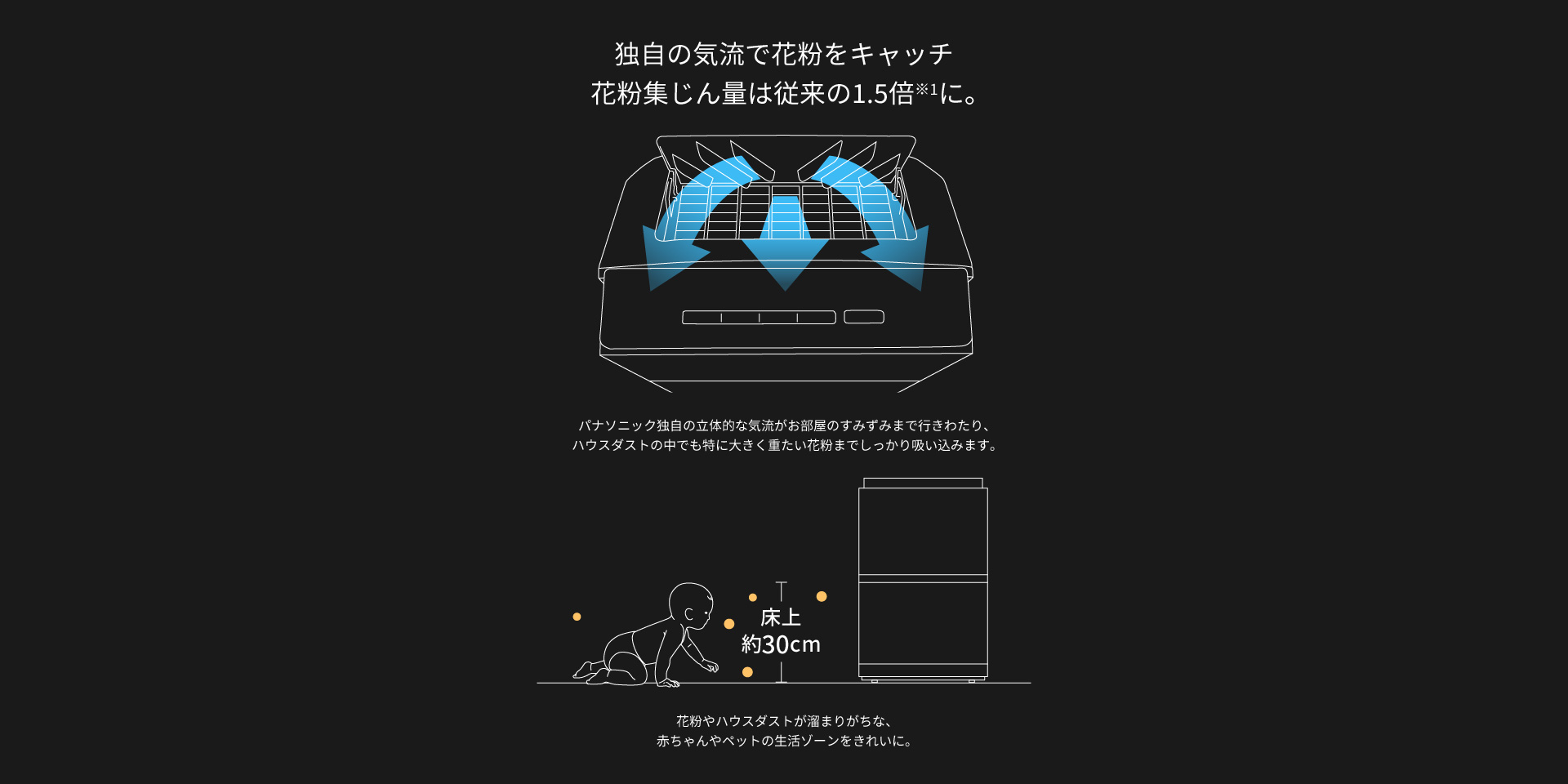 ハウスダストを除去