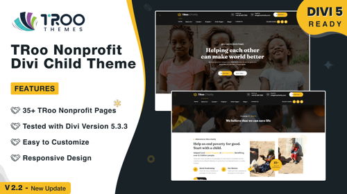 TRoo Nonprofit - Divi Child Theme