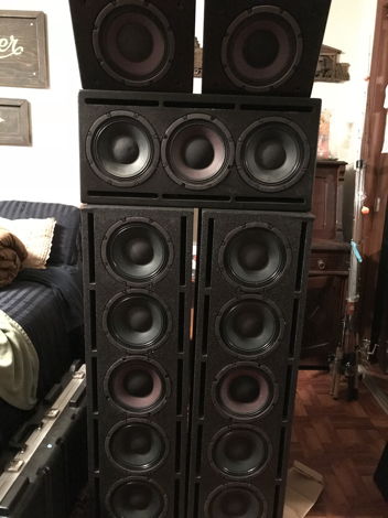JTR speakers (2)Quintuple 8 (1)triple 8 (2)slanted 8