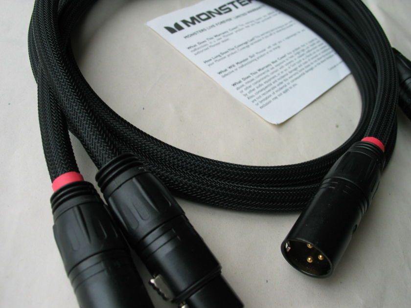 Monster cable M Series M1000i XLR Balanced interconnect cable 1m pair