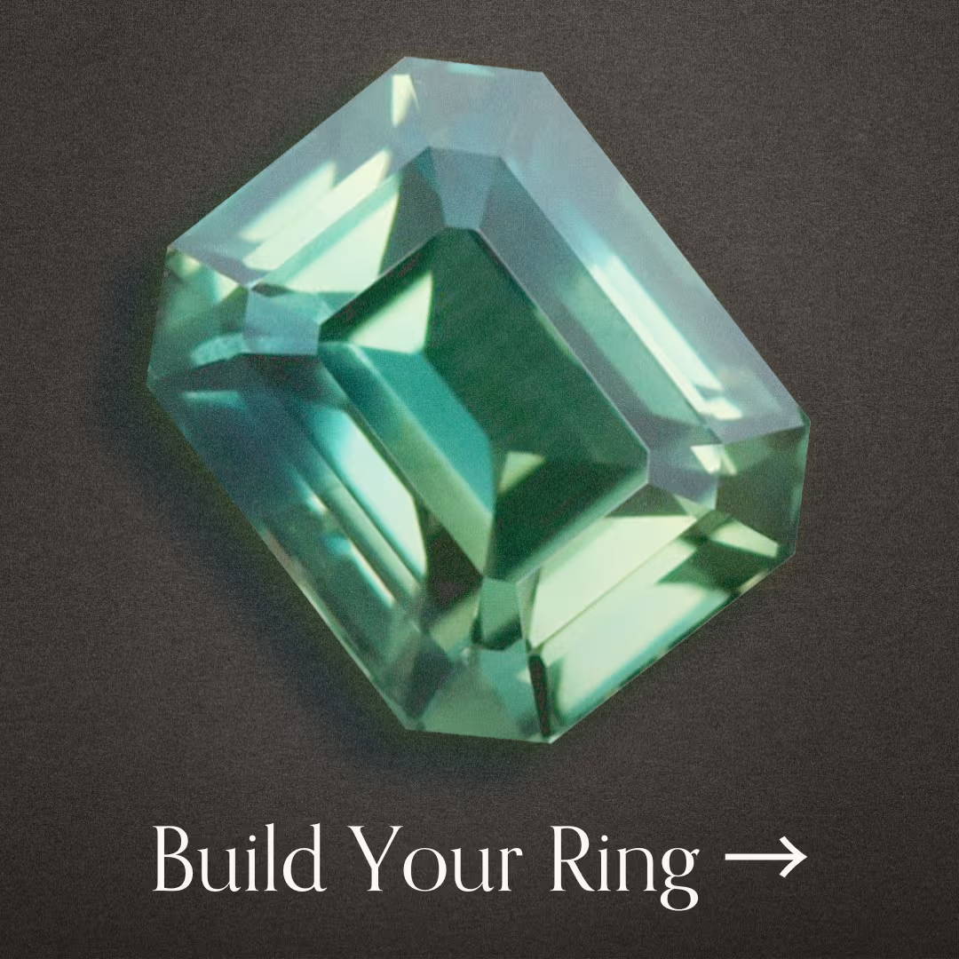 emerald cut sapphire ring