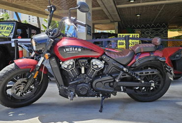 2018 INDIAN SCOUT BOBBER motorcycle for rent near Honolulu, HI