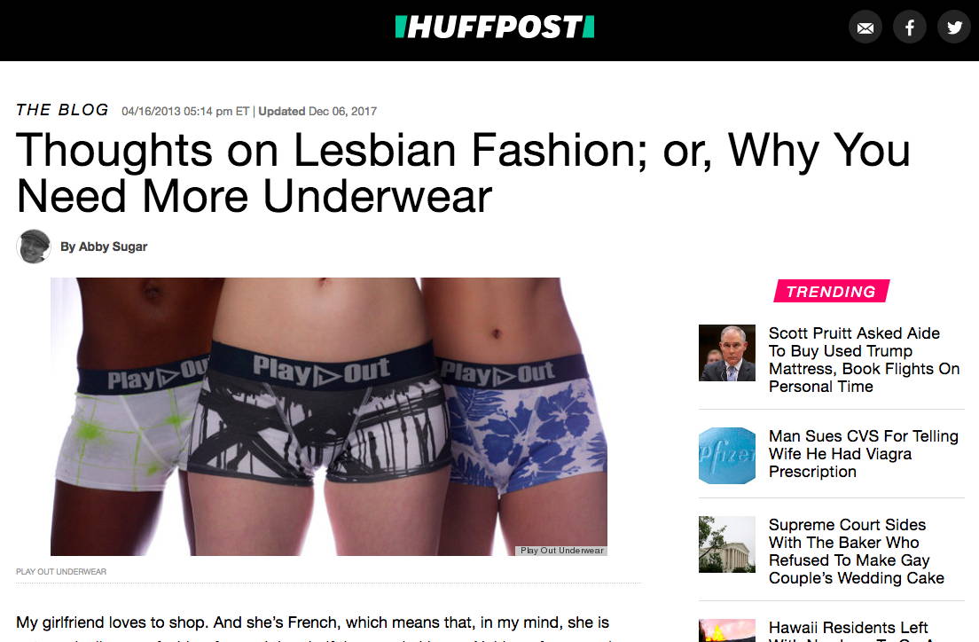 Huffington Post Gay Voices - Thoughts on Lesbian Fashion