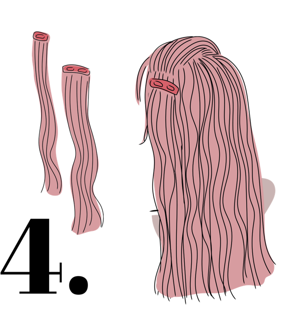 Set clip in hairextensions van 8 banen voor een mooie natuurlijk ogende haarverlenging met clip in hair