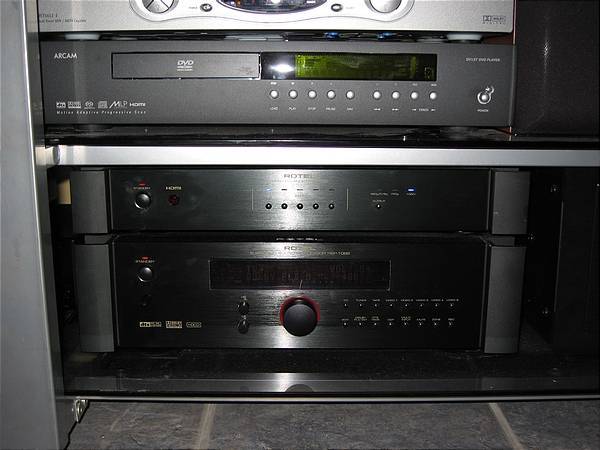 Arcam DV137 Uni Player, Rotel Pre & Video Scaler