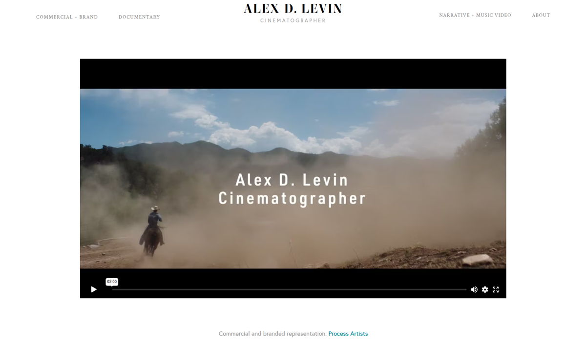 Screenshot of Alex D. Levin, from the filmmaker portfolios collection.