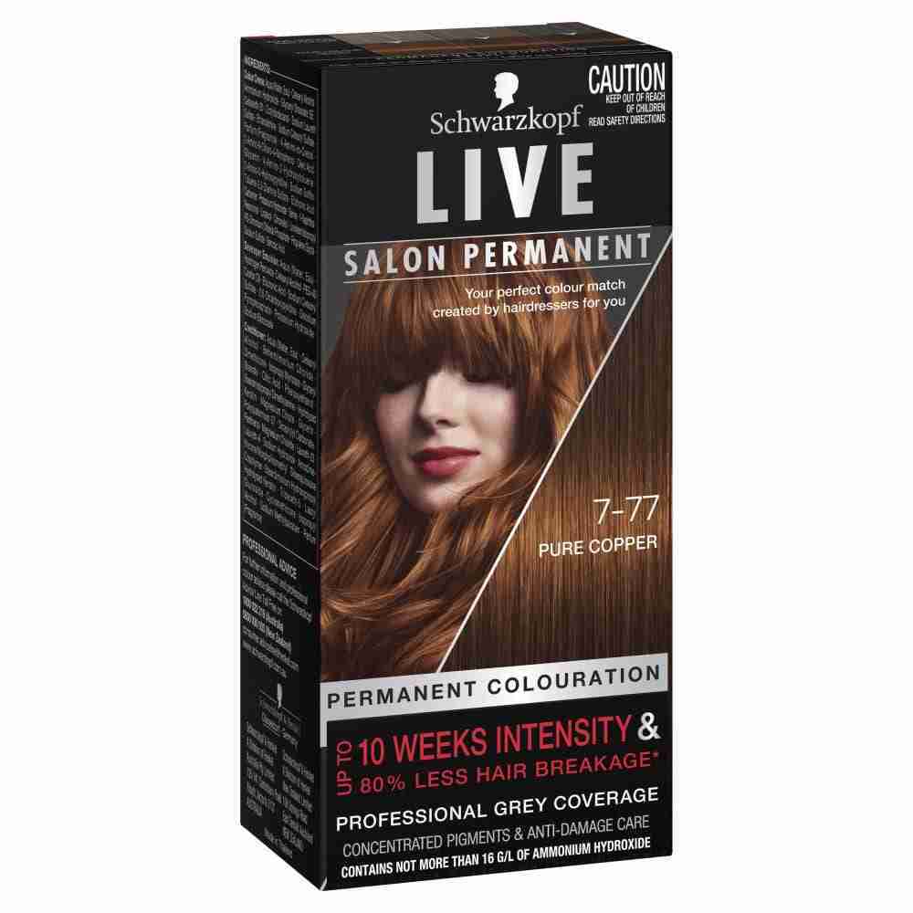 Schwarzkopf Live Salon Permanent 7-77 Pure Copper