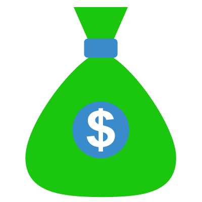 green money bag vector graphic