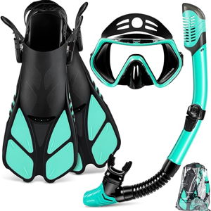 Mask Fin Snorkel Set - Green/black