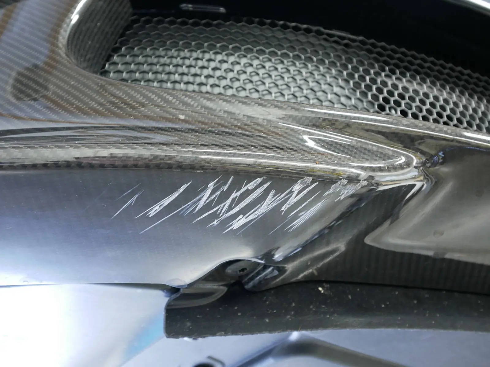 Bumper protection skid plate scrape guard.