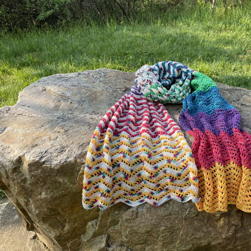 Gehaakte golfjes sjaal Laura