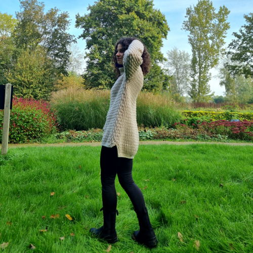 Coaty Sweater. Trendy Alpine Stitch Crochet Sweater Pattern | Cozy Textured Design