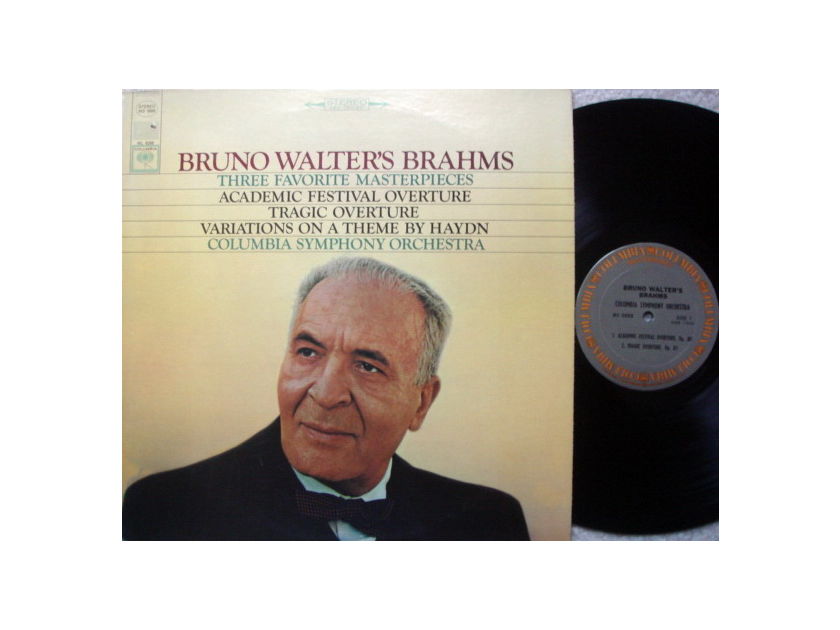 Columbia / BRONO WALTER, - Brahms Three Favorite Masterpieces, NM!