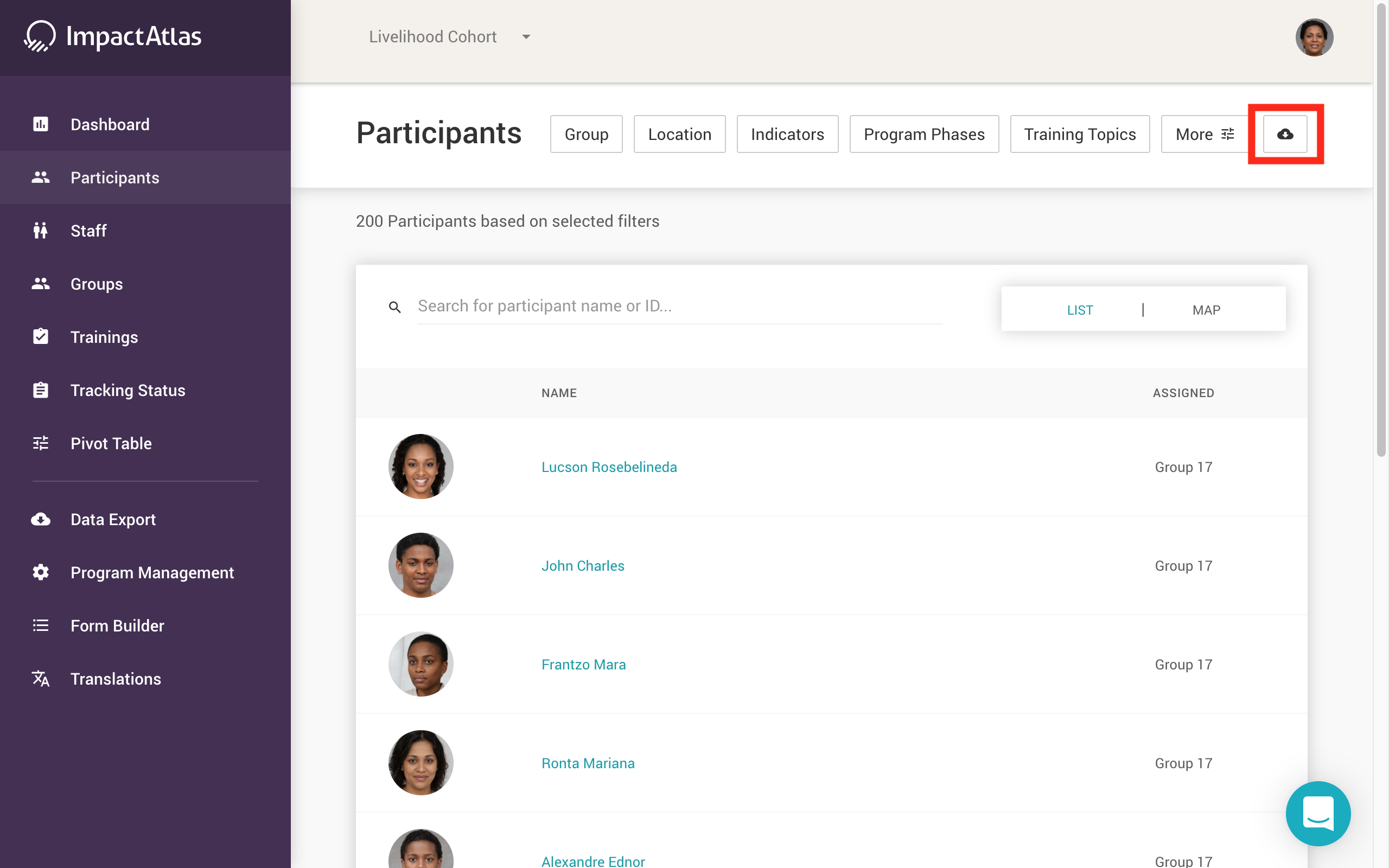 How to Use the Participants Widget