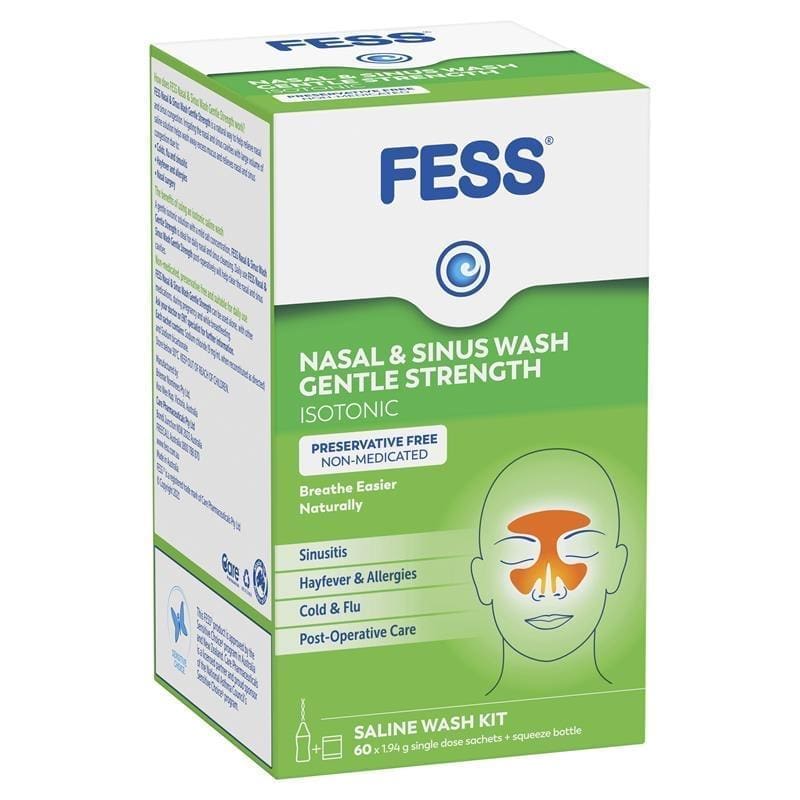 Lot of 3| Fess Nasal & Sinus Wash Gentle Strength Wash Kit 60 Sachets - Image 2